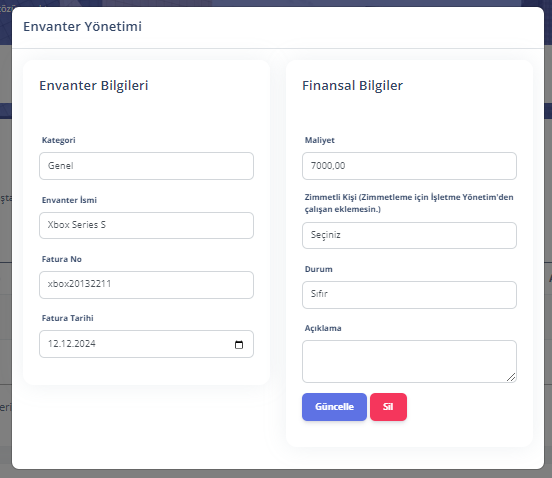 Employee Addition and Assignment Screen